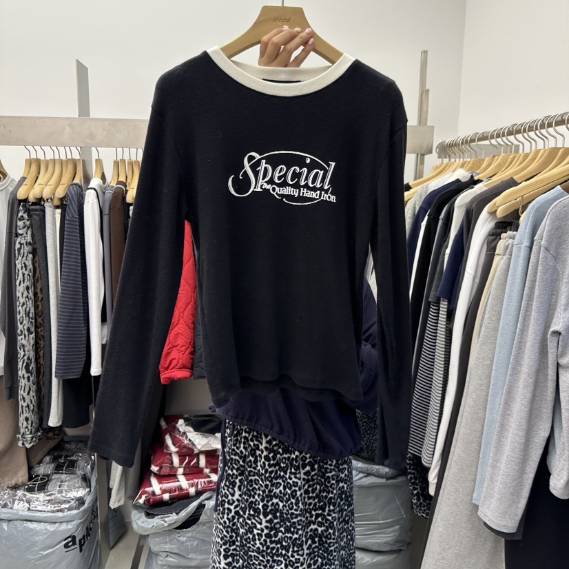 SPECIAL韓國直郵㊣女士新款推薦熱賣職業人氣休閑時尚長袖T恤SPECIAL長袖T恤圖色4