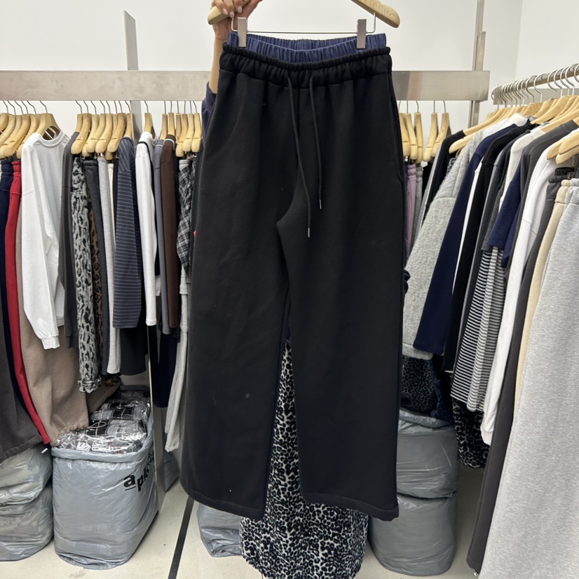 SPECIAL東大門㊣直郵女裝新品25秋冬人氣時尚休閑褲雙排扣加絨SPECIAL休閑褲圖色4黑色