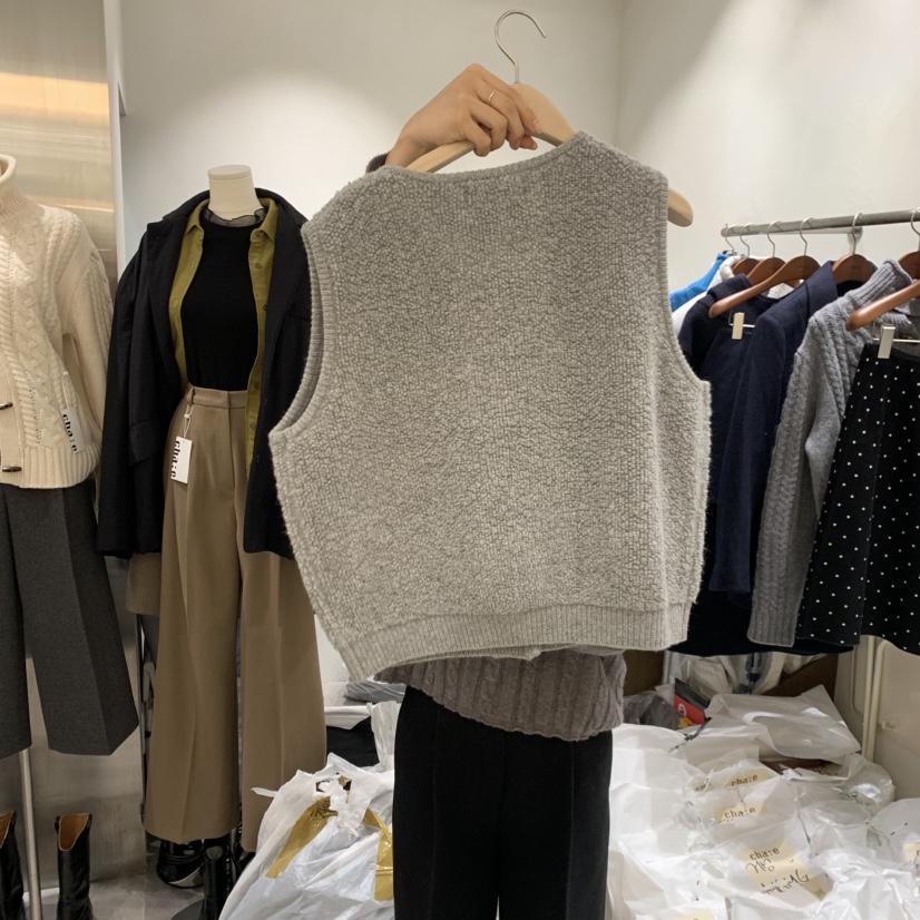 CHAE韓國直郵㊣女裝新款人氣熱賣推薦25秋冬職業馬甲紐扣背心CHAE馬甲