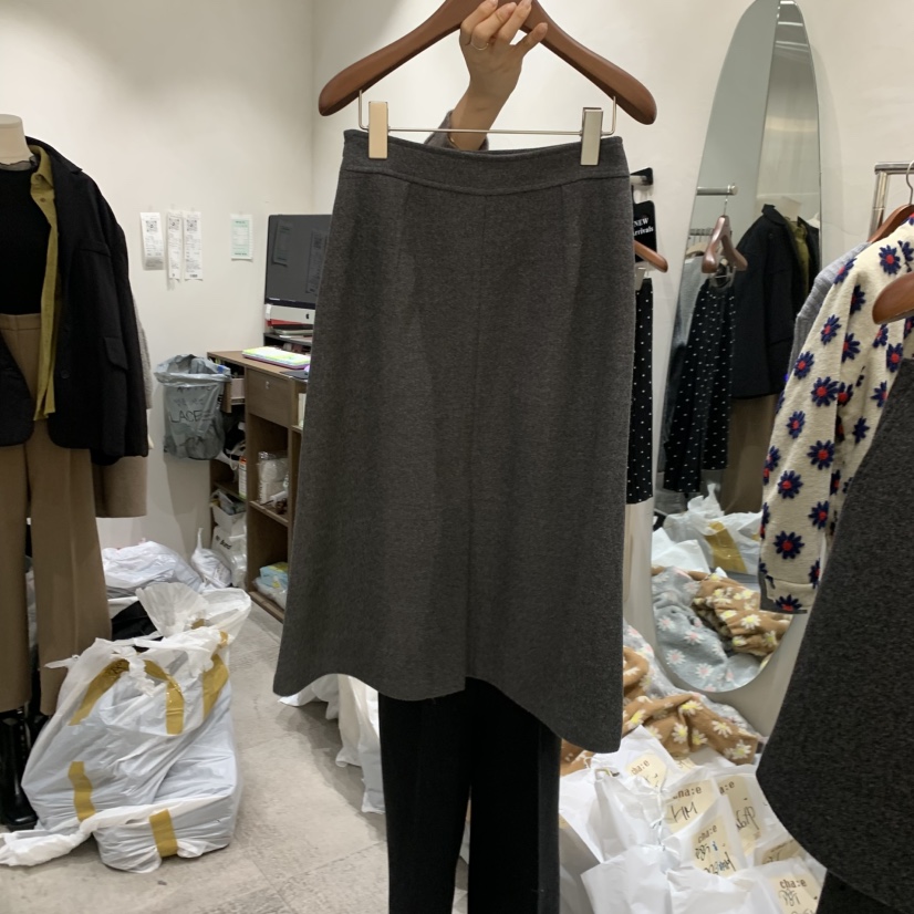 CHAE東大門㊣代購女裝新品人氣熱賣25秋冬半身裙中短裙羊毛混紡CHAE半身裙/中短裙