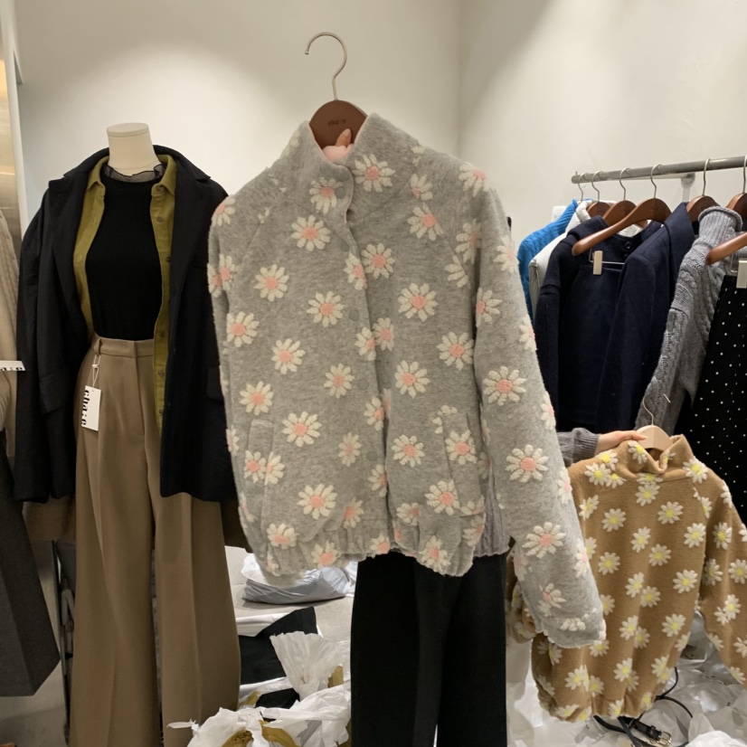 CHAE東大門㊣實拍女士新款推薦熱賣休閑人氣25秋冬時尚夾克絨CHAE夾克圖色2