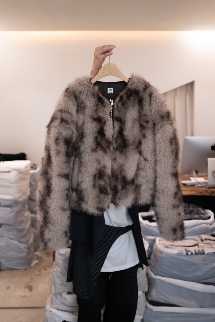 FRIC東大門㊣實拍女士新品職業時尚休閑人氣熱賣25秋冬短款大衣FRIC短款大衣圖色1