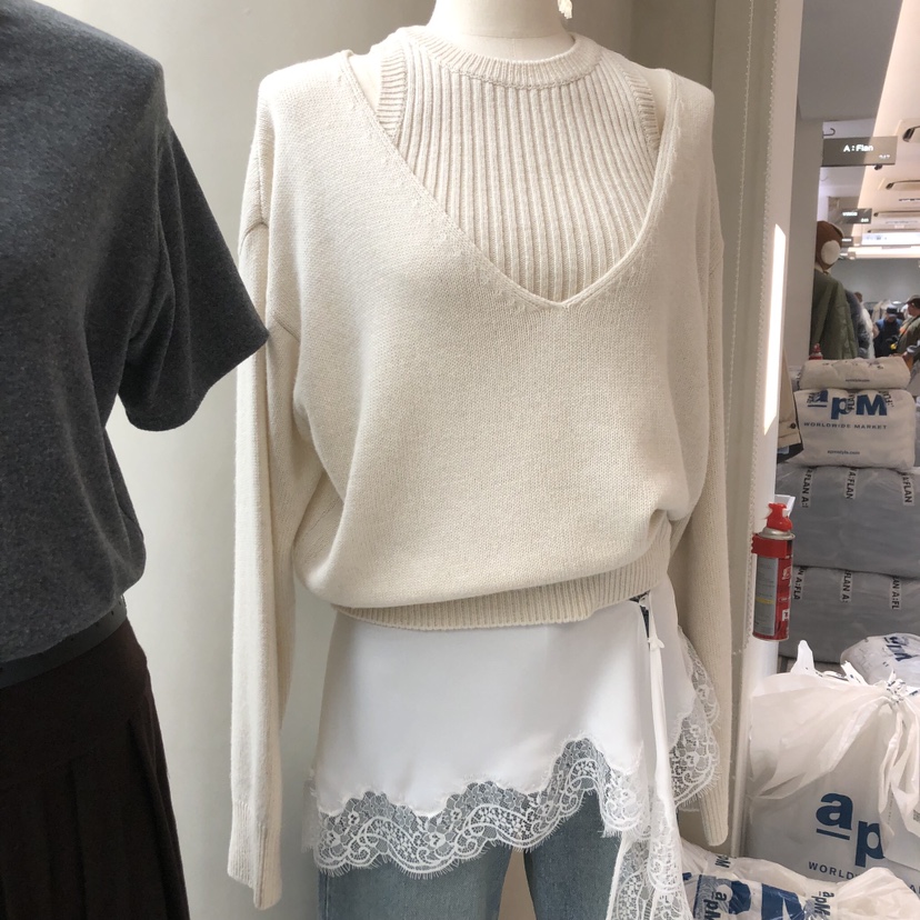 MURR東大門㊣實拍女士新品職業人氣推薦25秋冬毛衣不含內搭羊毛MURR毛衣圖色1