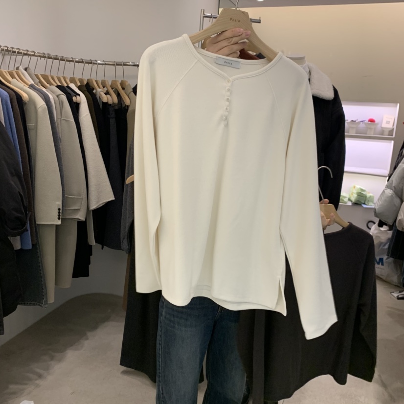 PHILO韓國代購㊣女士新款職業熱賣時尚人氣休閑推薦長袖T恤PHILO長袖T恤圖色3