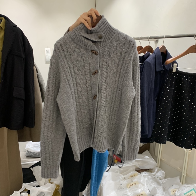 CHAE韓國代購㊣女裝新品時尚休閑25秋冬推薦熱賣職業人氣毛衣CHAE毛衣圖色3