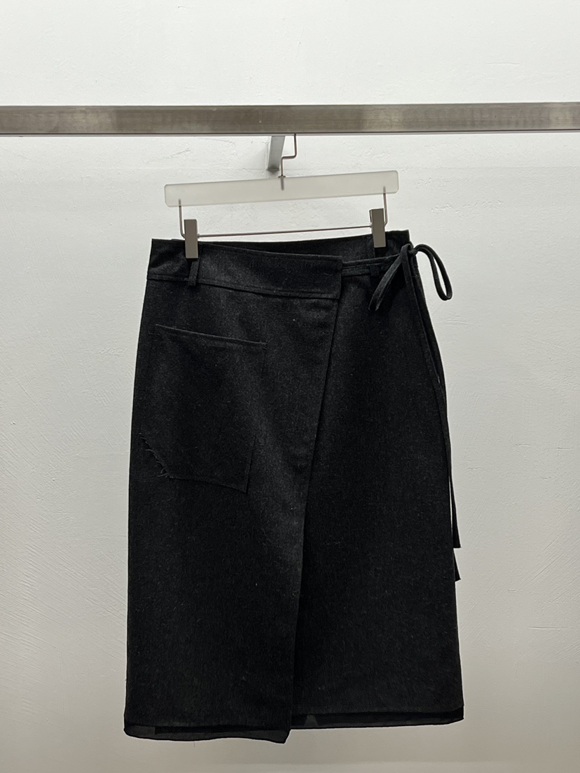 WEARABLE-L東大門㊣代購女裝新品熱賣半身裙中短裙裹身裙羊毛WEARABLE半身裙/中短裙圖色1墨