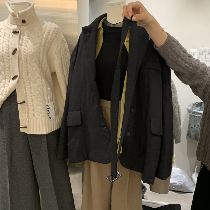 CHAE韓國代購㊣女裝新品熱賣人氣推薦職業休閑時尚25秋冬夾克CHAE夾克圖色2