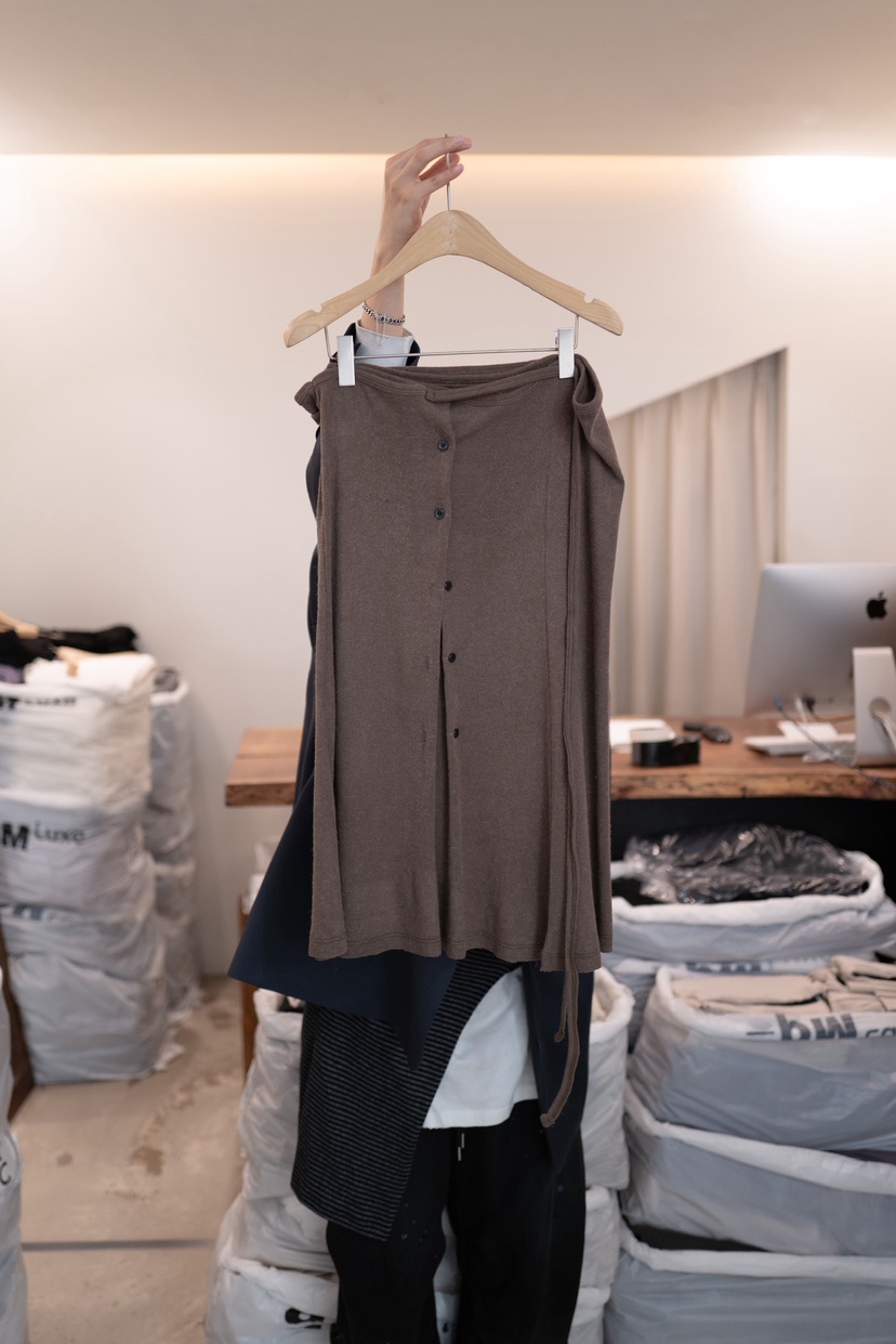 FRIC東大門㊣代購女士新款職業人氣推薦25秋冬半身裙中短裙紐扣FRIC半身裙/中短裙圖色3