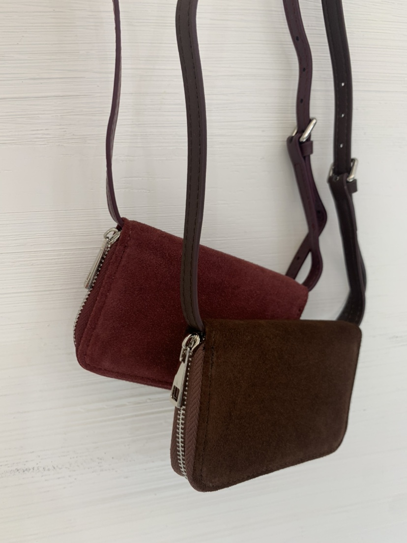 LUCY SALON韓國直郵㊣女裝新品休閑人氣推薦單肩斜跨包麂皮LUCY SALON單肩/斜跨包