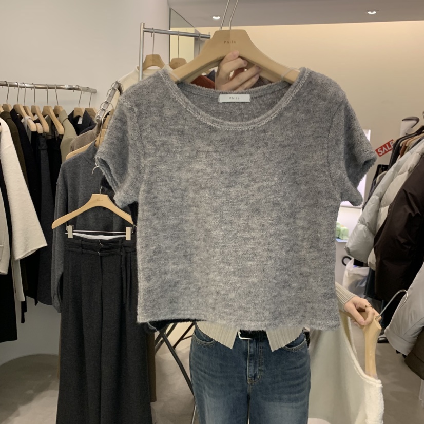 PHILO韓國直郵㊣女裝新品推薦職業熱賣時尚人氣休閑25秋冬T恤PHILOT恤圖色2