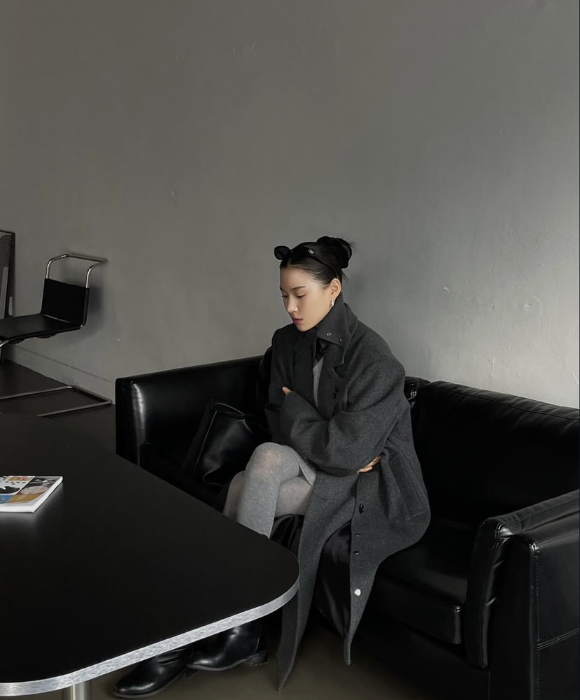 PAIRING東大門㊣代購女士新品休閑推薦人氣25秋冬中長款大衣羊毛PAIRING中長款大衣