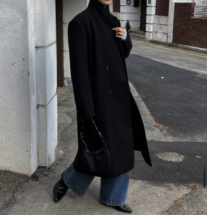 PAIRING東大門㊣代購女士新品休閑推薦人氣25秋冬中長款大衣羊毛PAIRING中長款大衣