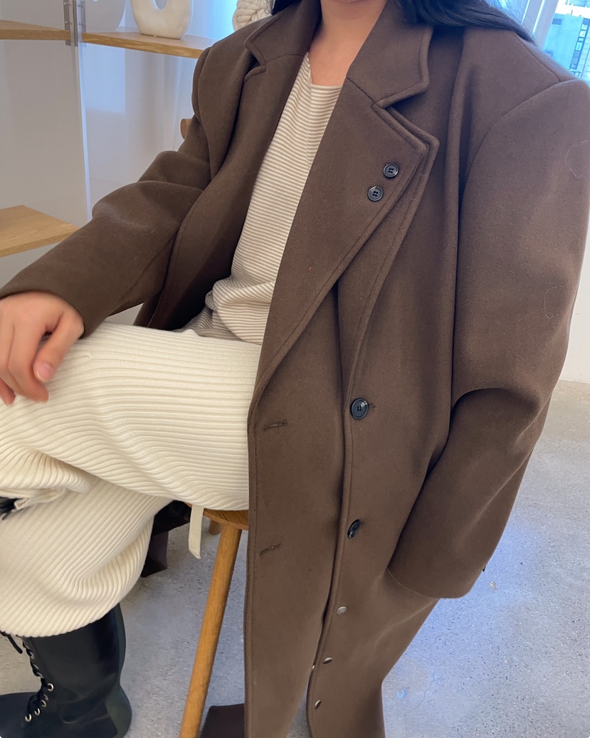 PAIRING東大門㊣代購女士新品休閑推薦人氣25秋冬中長款大衣羊毛PAIRING中長款大衣