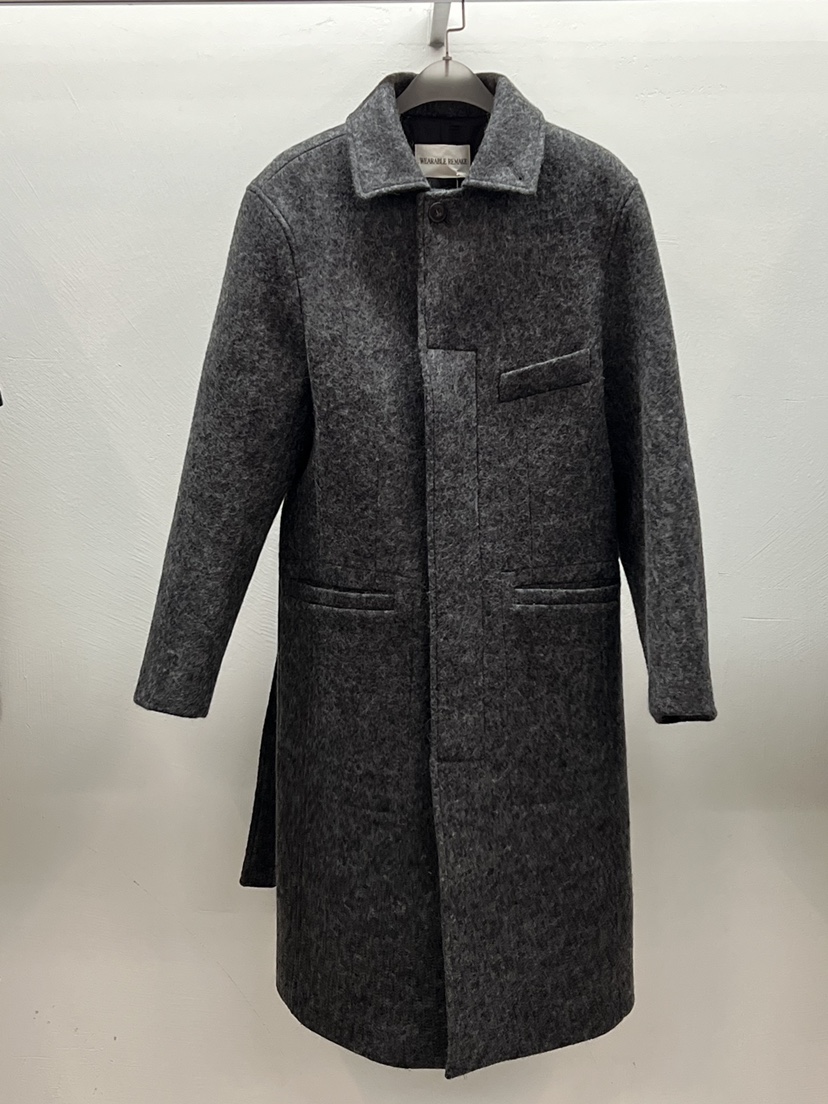 WEARABLE-L東大門㊣實拍女裝新品休閑熱賣推薦中長款大衣羊毛WEARABLE中長款大衣圖色2