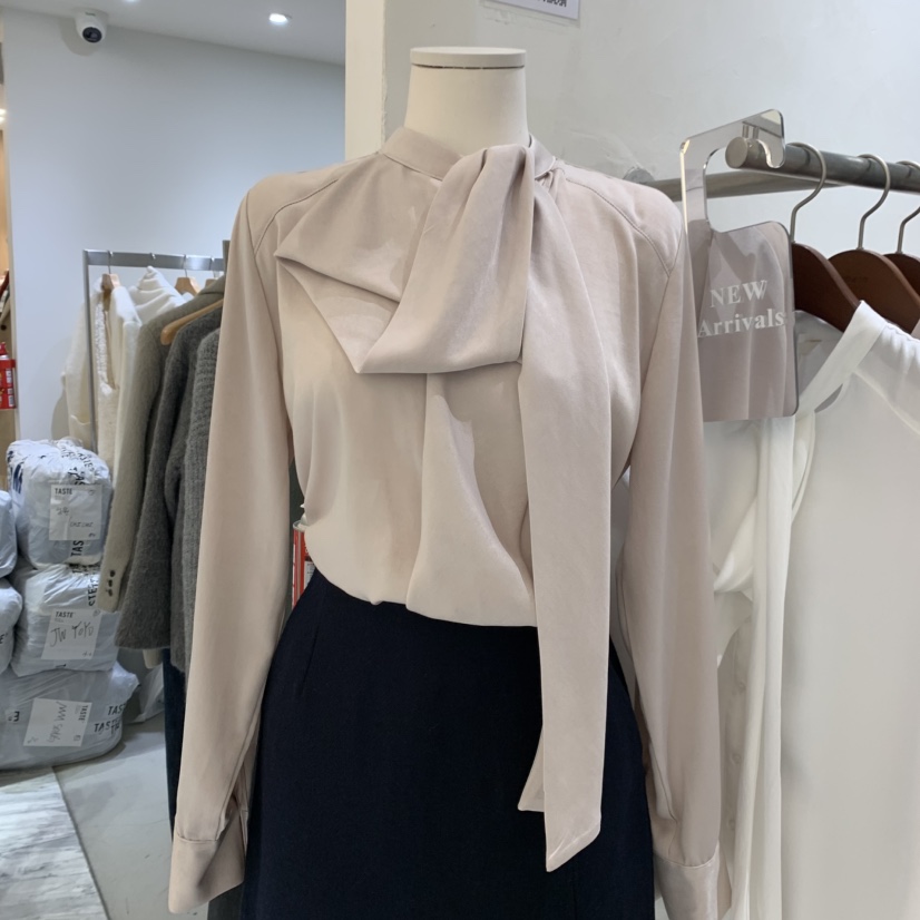 CHAE東大門㊣代購女士新款休閑熱賣職業推薦襯衫蕾絲衫圍巾CHAE襯衫/蕾絲衫圖色1