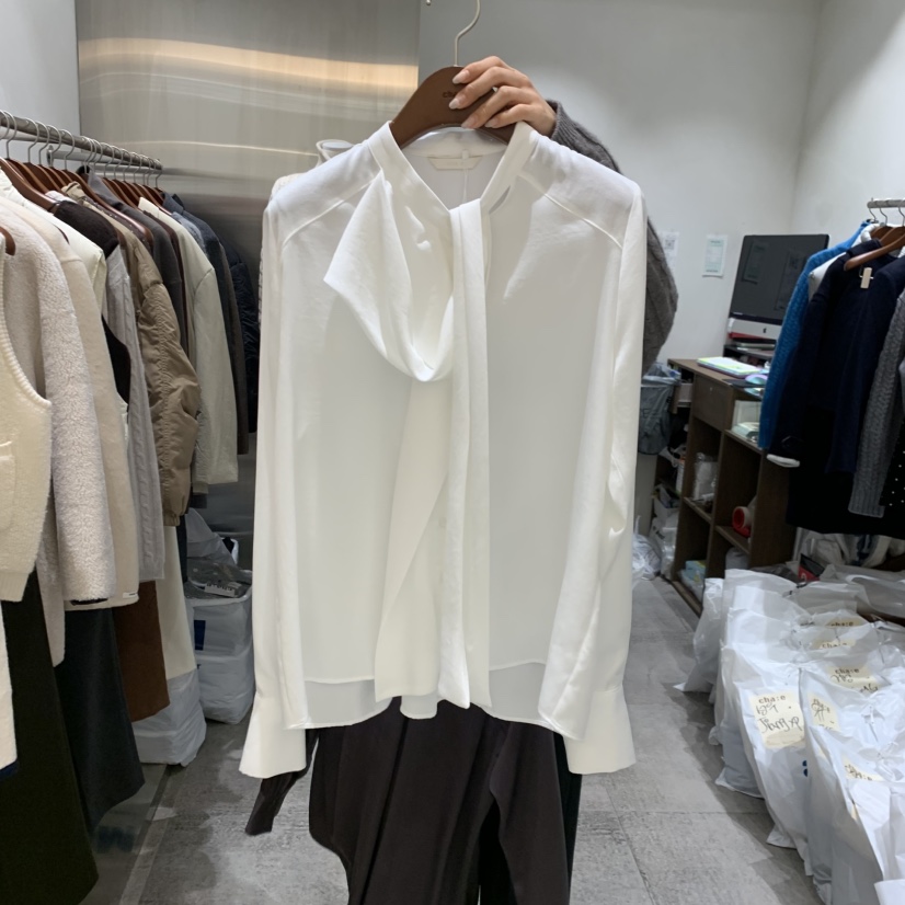 CHAE東大門㊣代購女士新款休閑熱賣職業推薦襯衫蕾絲衫圍巾CHAE襯衫/蕾絲衫圖色2