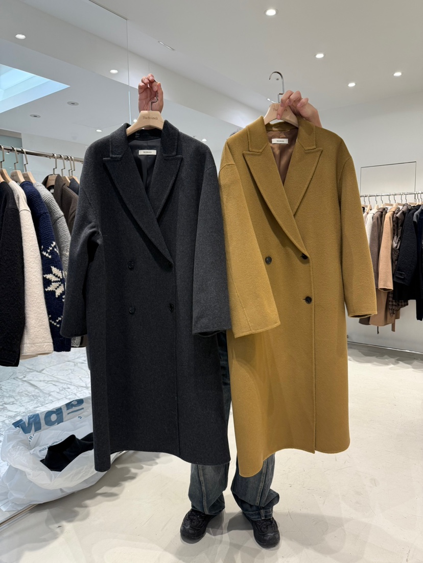THE BRUNCH東大門㊣直郵女裝新品25秋冬職業熱賣中長款大衣THE BRUNCH中長款大衣