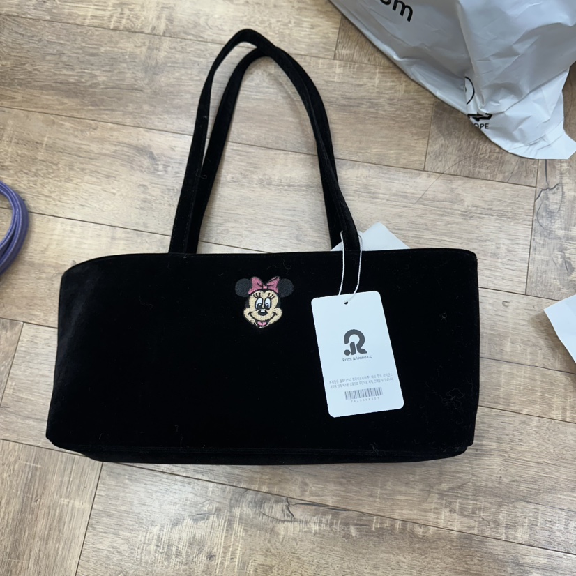 DE LINE韓國直郵㊣女士新品25秋冬職業推薦單肩斜跨包絲絨DE LINE單肩/斜跨包圖色2