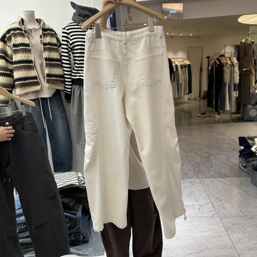 CHAV韓國直郵㊣女裝新款推薦25秋冬職業人氣熱賣休閑褲拉絨CHAV休閑褲