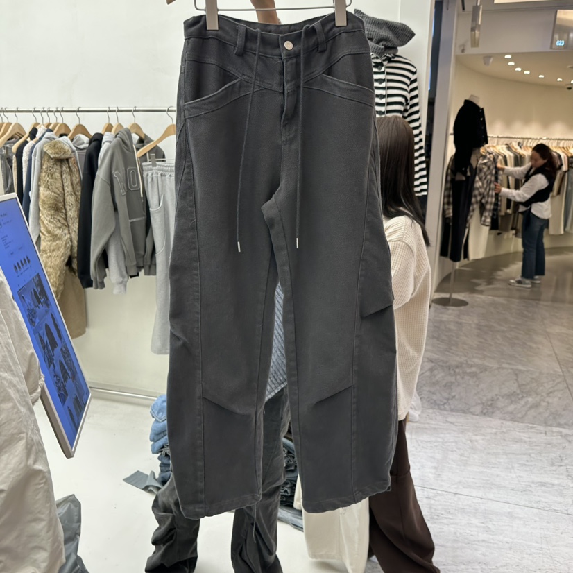 CHAV韓國直郵㊣女裝新款推薦25秋冬職業人氣熱賣休閑褲拉絨CHAV休閑褲圖色2