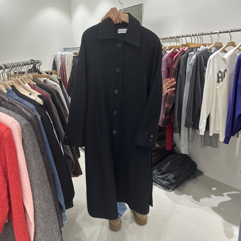 REPELLER東大門㊣實拍女裝新款人氣熱賣休閑25秋冬長款風衣REPELLER長款風衣圖色2
