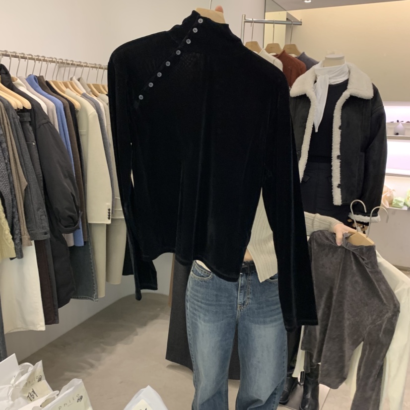 PHILO東大門㊣直郵女士新品職業25秋冬人氣熱賣推薦長袖T恤PHILO長袖T恤圖色3