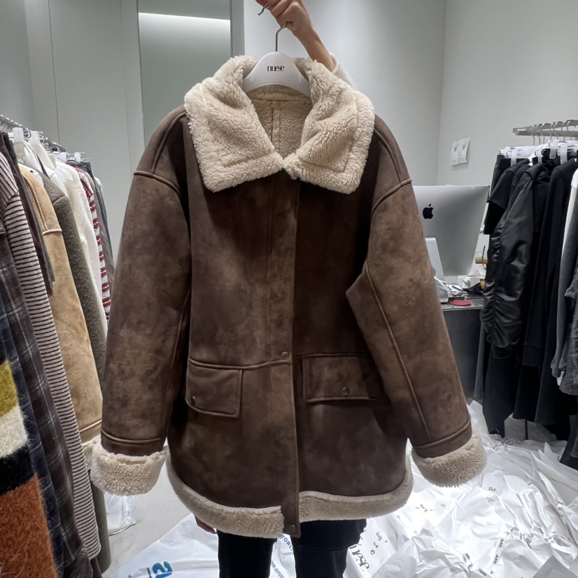 NUESE東大門㊣直郵女士新品時尚職業熱賣人氣休閑中長款大衣NUESE中長款大衣圖色1