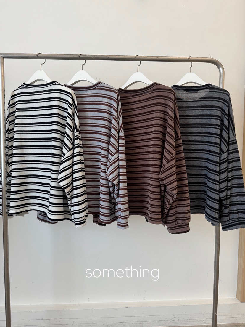 SOMETHING-L/FANCY韓國代購㊣女裝新品25秋冬職業長袖T恤SOMETHING-L/FANCY長袖T恤