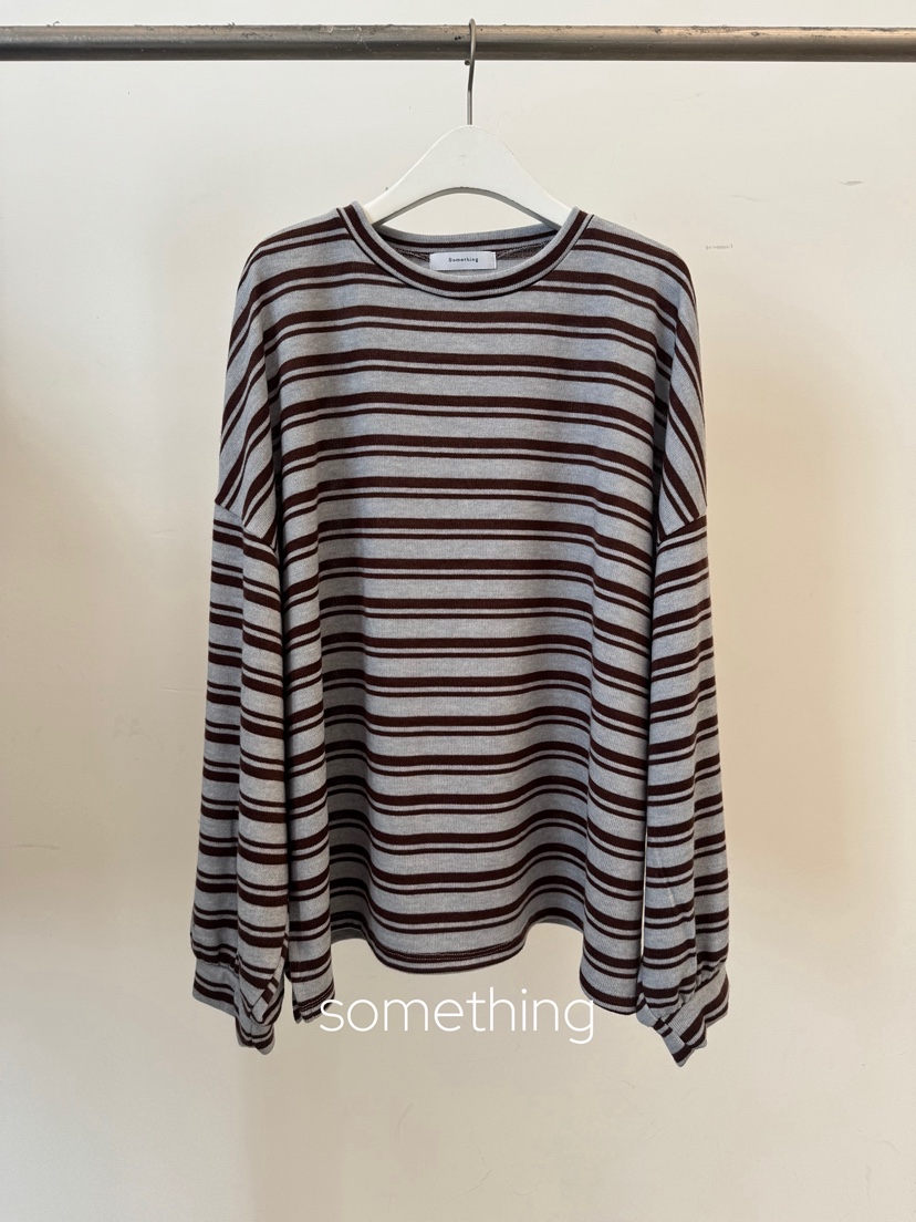 SOMETHING-L/FANCY韓國代購㊣女裝新品25秋冬職業長袖T恤SOMETHING-L/FANCY長袖T恤圖色2