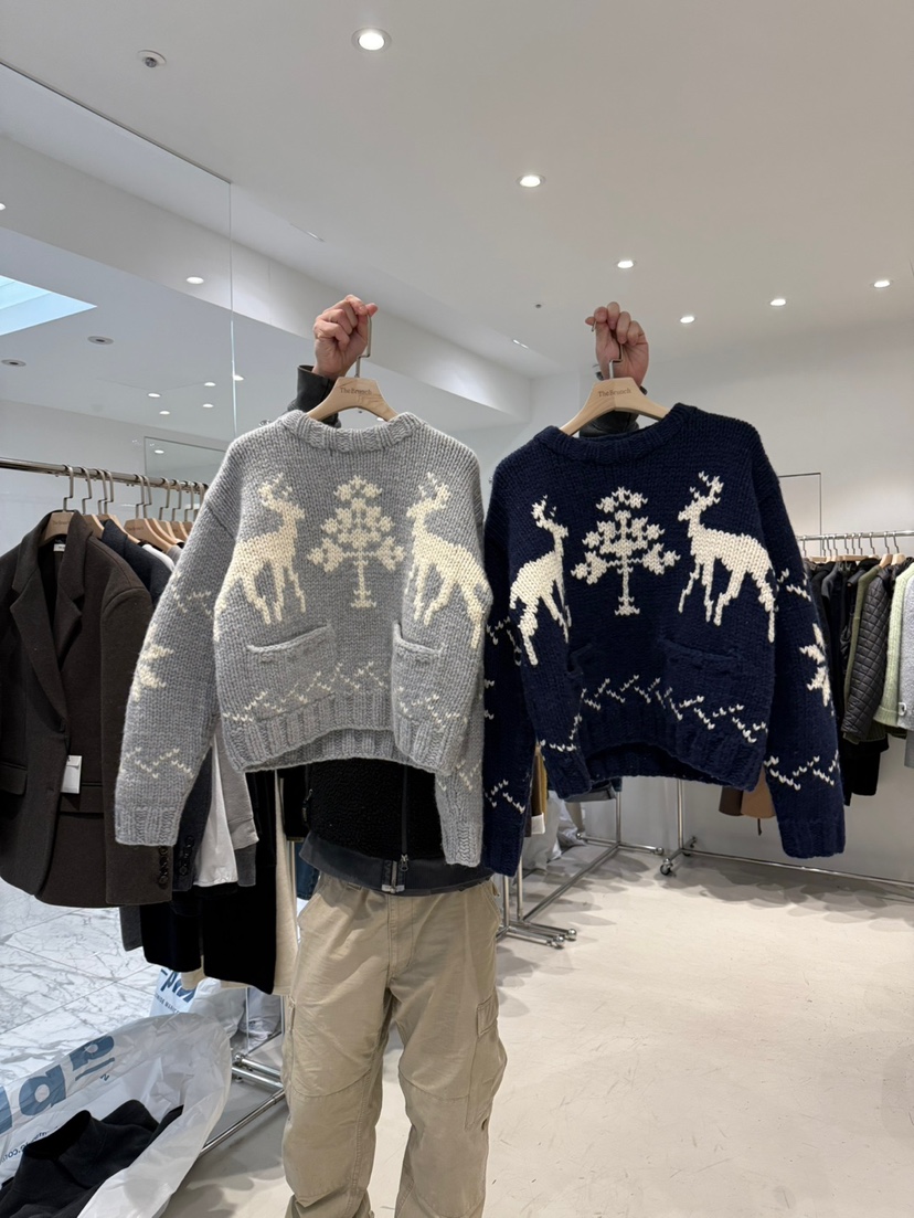 THE BRUNCH東大門㊣實拍女裝新款25秋冬時尚人氣毛衣手工針織THE BRUNCH毛衣