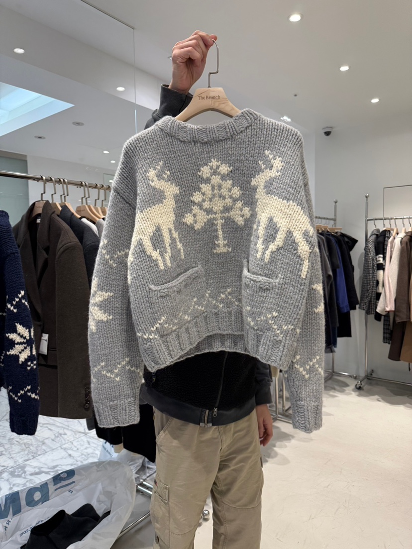 THE BRUNCH東大門㊣實拍女裝新款25秋冬時尚人氣毛衣手工針織THE BRUNCH毛衣圖色1