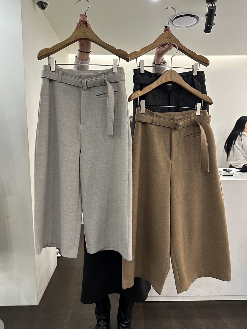 YOUR-P東大門㊣代購女裝新款職業25秋冬人氣熱賣休閑褲含腰帶YOUR-P休閑褲