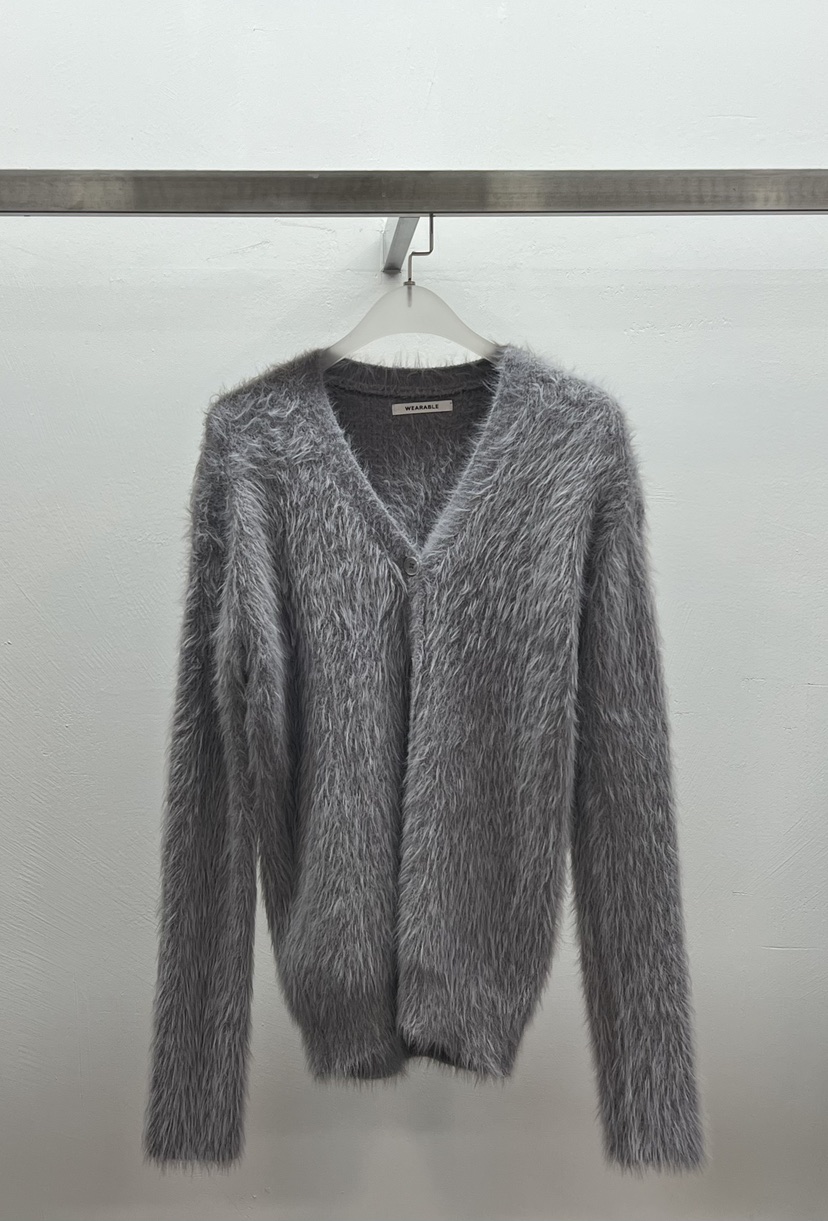 WEARABLE-L韓國直郵㊣女士新款推薦時尚毛衣安哥拉羊毛開衫WEARABLE毛衣圖色1