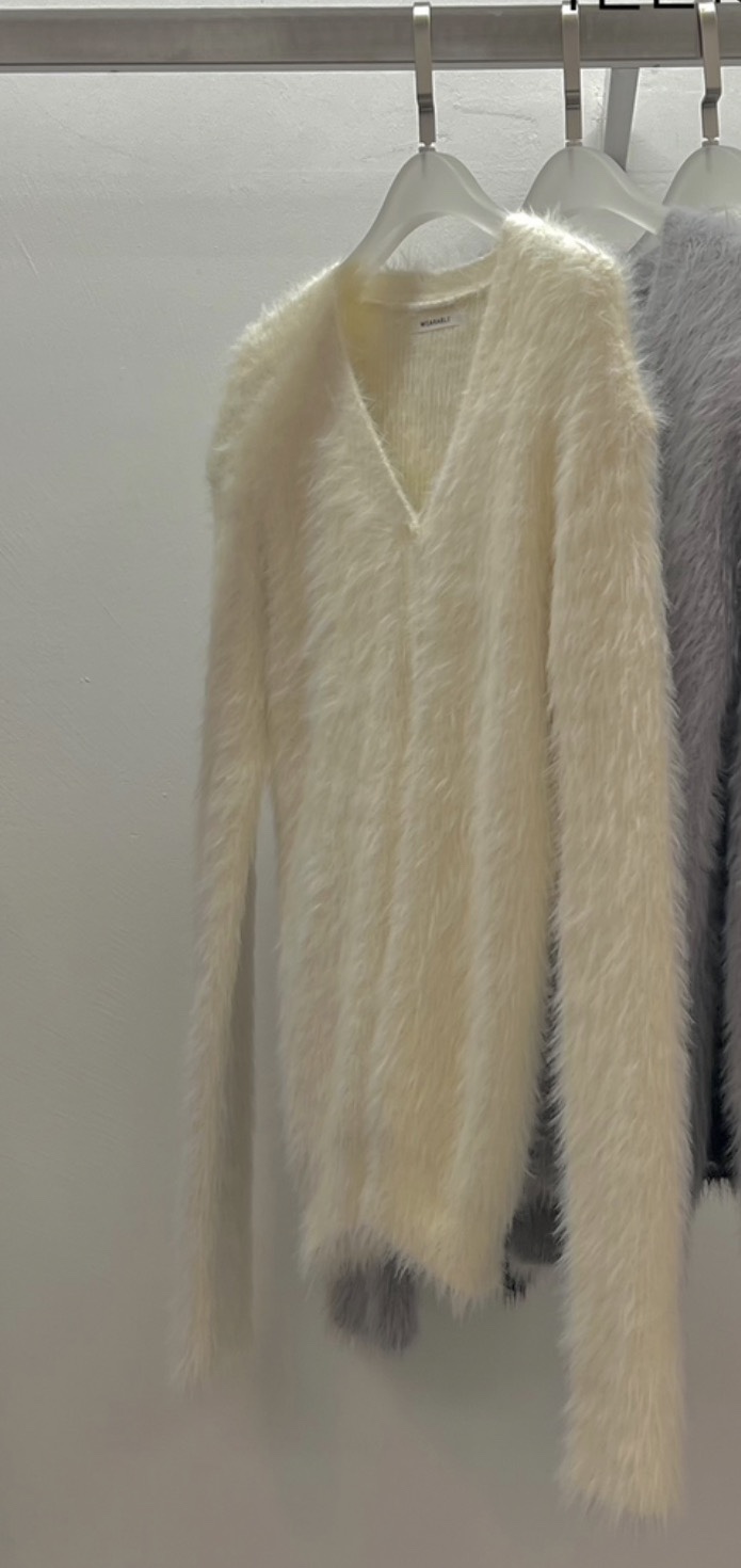 WEARABLE-L韓國直郵㊣女士新款推薦時尚毛衣安哥拉羊毛開衫WEARABLE毛衣圖色2