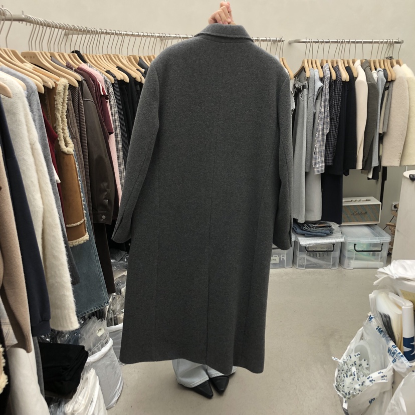 MURR東大門㊣直郵女裝新款休閑人氣職業熱賣中長款大衣羊毛MURR中長款大衣
