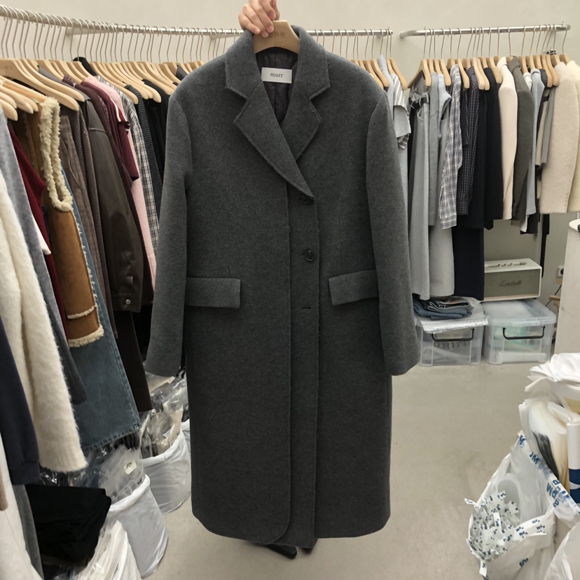 MURR東大門㊣直郵女裝新款休閑人氣職業熱賣中長款大衣羊毛MURR中長款大衣圖色1