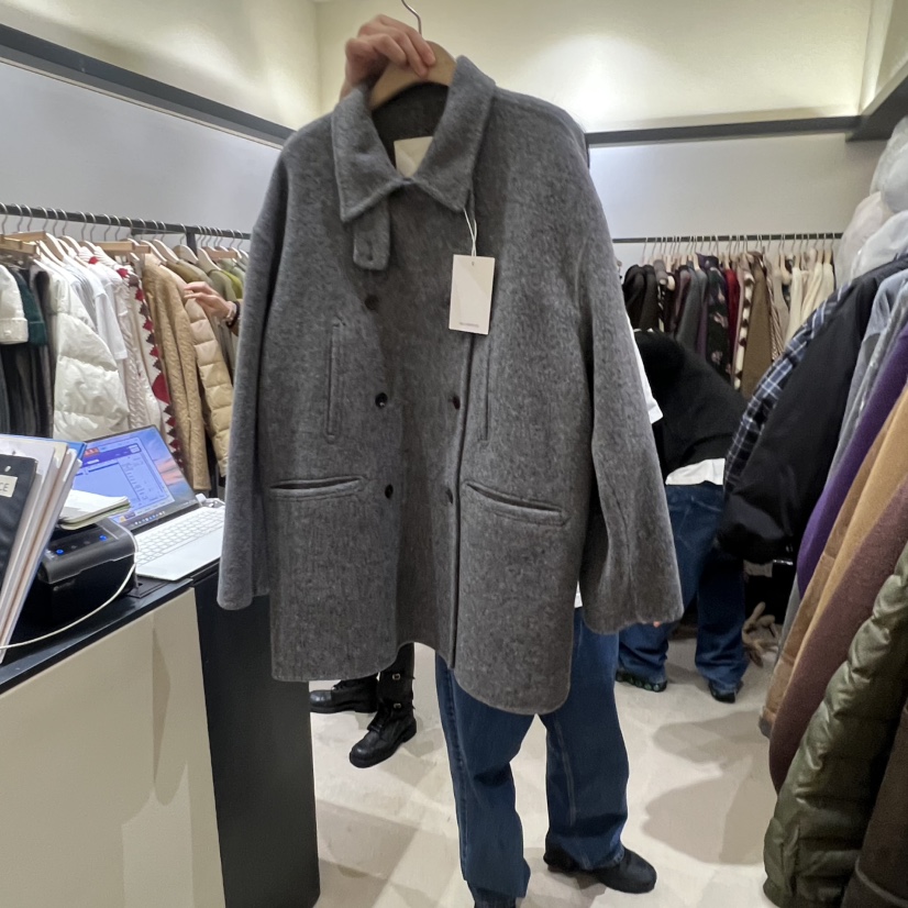 SELF SERVICE東大門㊣代購女裝新品熱賣25秋冬推薦中長款大衣SELF SERVICE中長款大衣圖色2