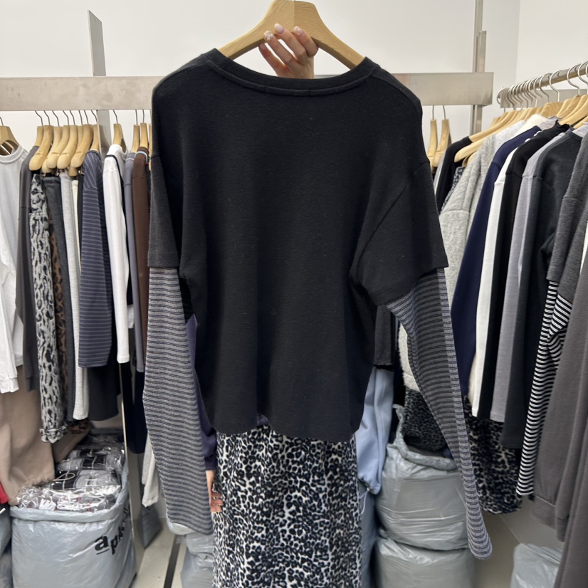 SPECIAL東大門㊣代購女士新款熱賣人氣職業推薦長袖T恤假兩件SPECIAL長袖T恤