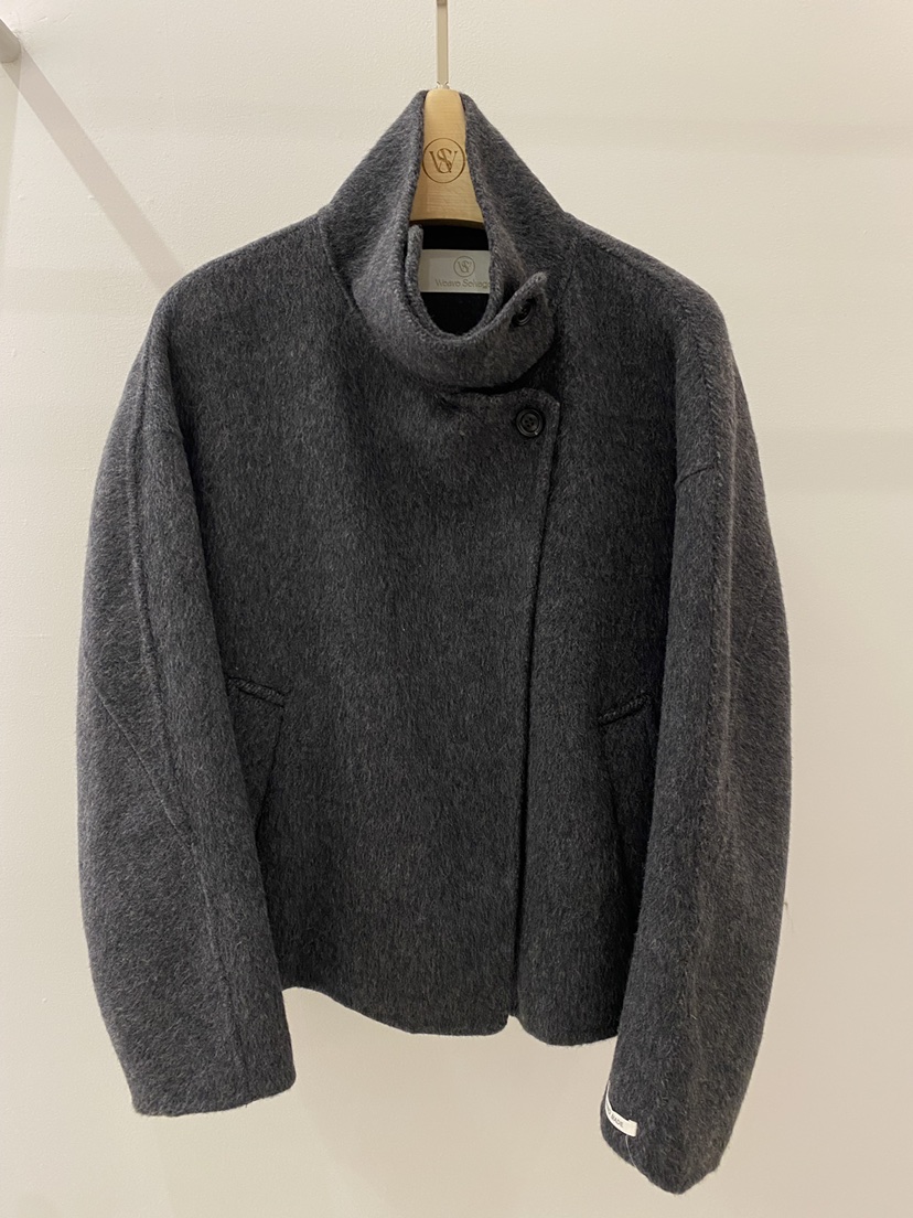 WEAUE SELVAGE韓國代購㊣女士新款25秋冬推薦職業短款大衣Weave Selvage短款大衣圖色3