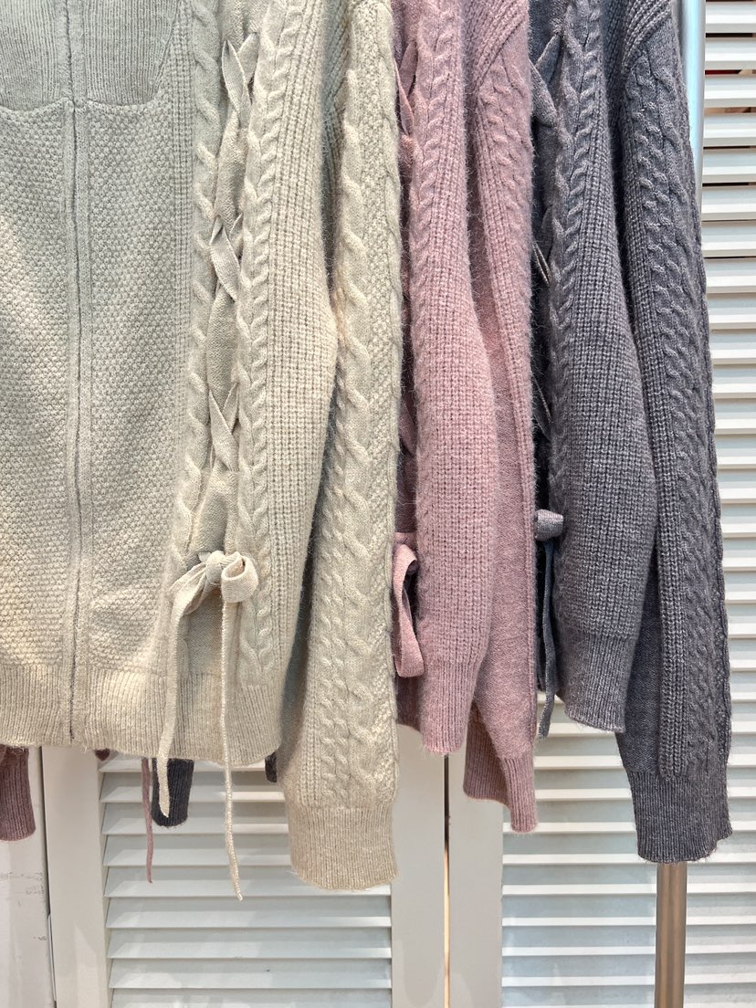 FAVE-L韓國代購㊣女裝新品25秋冬休閑職業推薦熱賣針織衫拉鏈FAVE-L針織衫