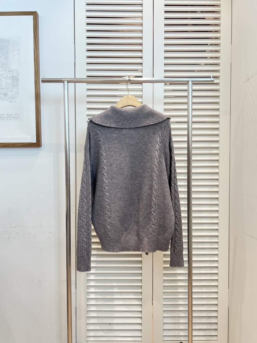 FAVE-L韓國代購㊣女裝新品25秋冬休閑職業推薦熱賣針織衫拉鏈FAVE-L針織衫