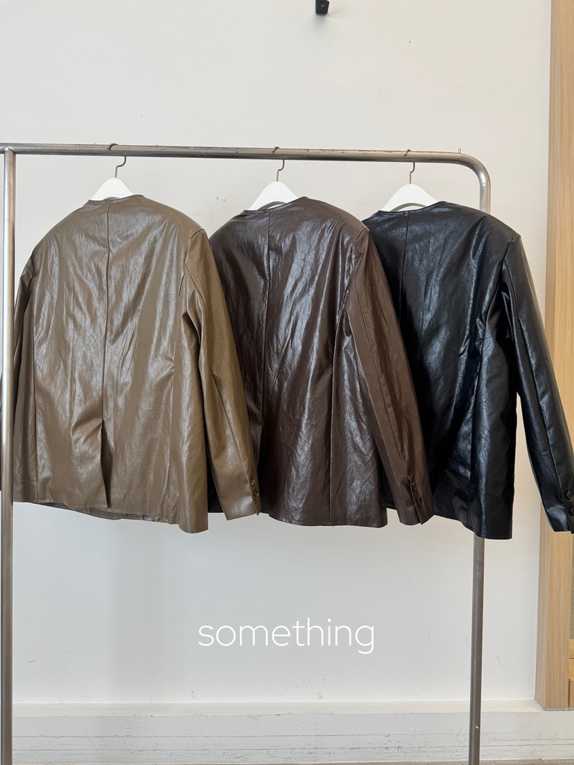 SOMETHING-L/FANCY東大門㊣實拍女士新品推薦人氣夾克皮革SOMETHING-L/FANCY夾克
