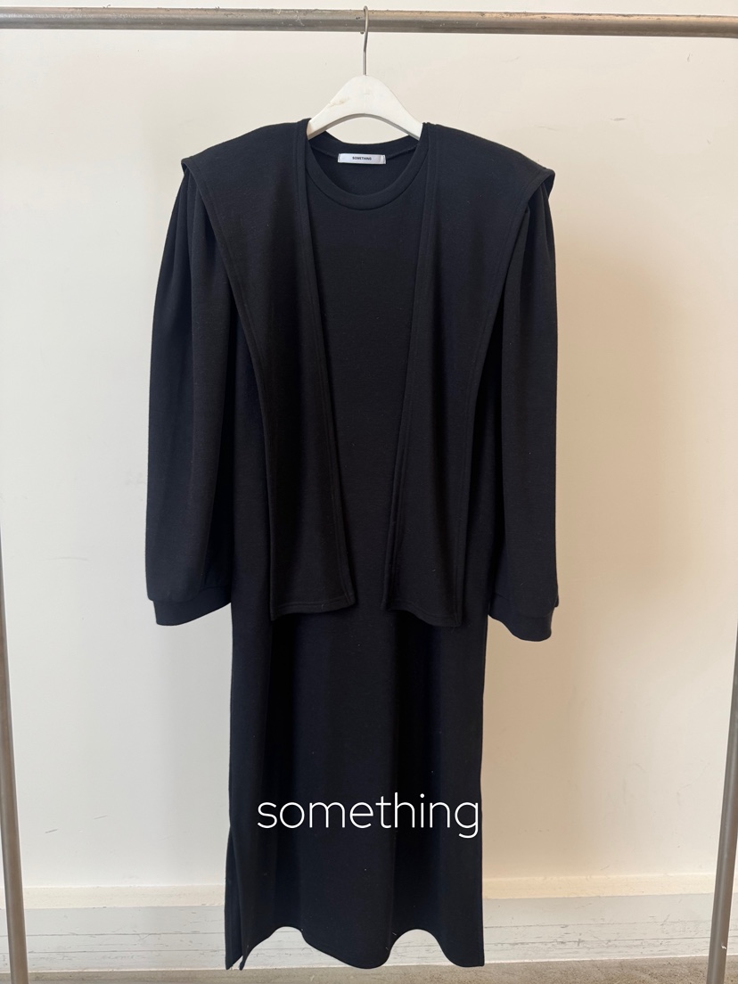 SOMETHING-L/FANCY東大門㊣實拍女士新款推薦休閑熱賣連衣裙SOMETHING-L/FANCY連衣裙圖色4黑