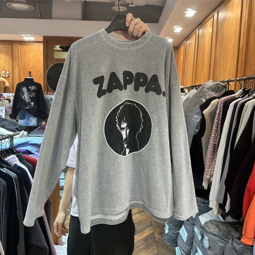 GARMENT-P東大門㊣直郵女士新款時尚推薦熱賣長袖T恤天鵝絨GARMENT長袖T恤圖色1