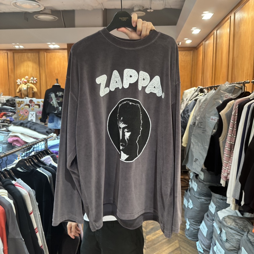 GARMENT-P東大門㊣直郵女士新款時尚推薦熱賣長袖T恤天鵝絨GARMENT長袖T恤圖色2