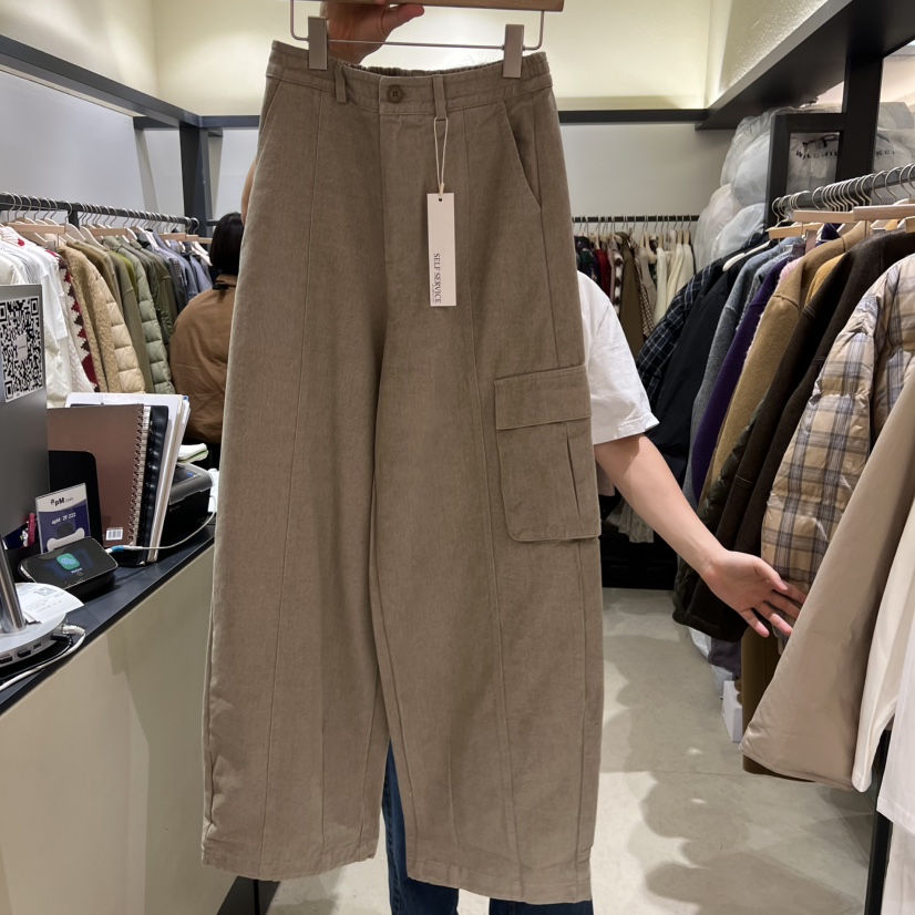 SELF SERVICE東大門㊣實拍女士新款職業熱賣推薦休閑褲復古SELF SERVICE休閑褲圖色2