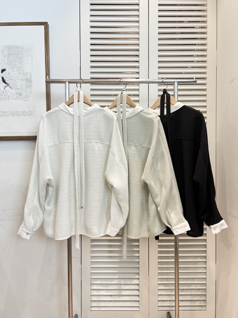 FAVE-L東大門㊣實拍女裝新品人氣熱賣25秋冬襯衫蕾絲衫粗花呢FAVE-L襯衫/蕾絲衫