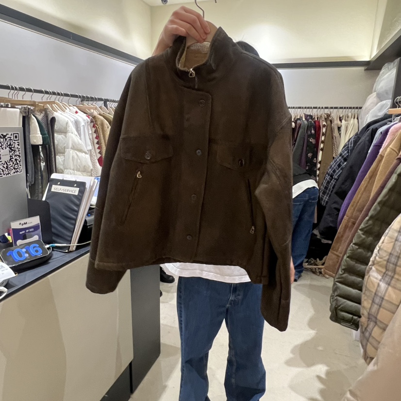 SELF SERVICE東大門㊣直郵女裝新款推薦25秋冬短款大衣復古SELF SERVICE短款大衣圖色2