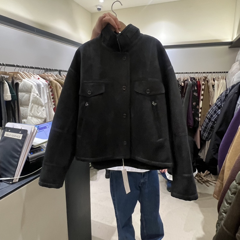 SELF SERVICE東大門㊣直郵女裝新款推薦25秋冬短款大衣復古SELF SERVICE短款大衣圖色3