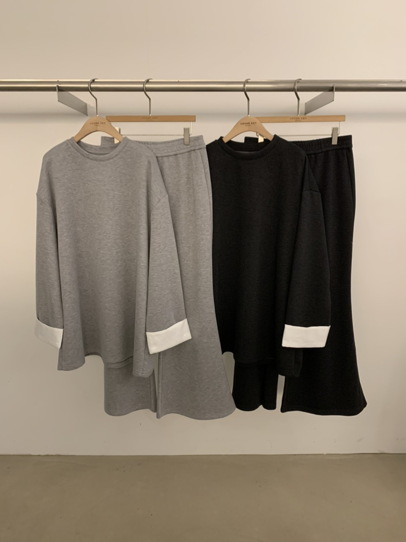 UNDER KEY東大門㊣代購女士新款職業推薦熱賣套裝羊絨喇叭UNDER KEY套裝